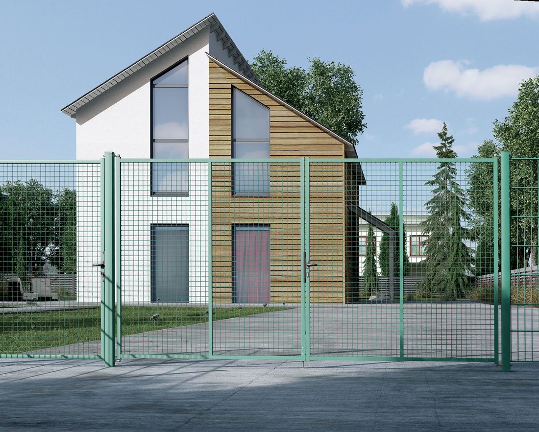 GARDEN — Drehtor mit feinem Gitter ø 4 mm