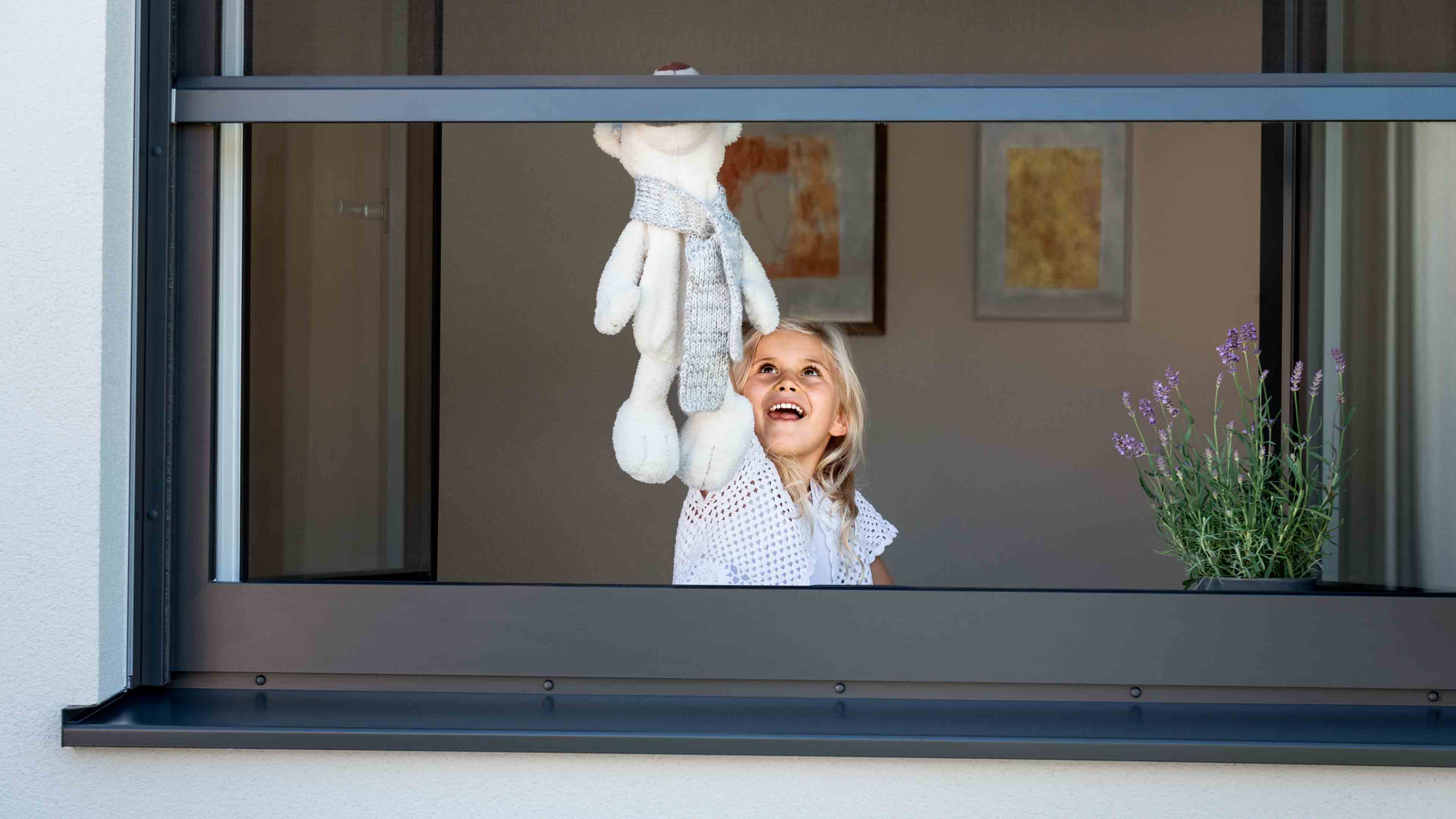 Schlotterer Insektenschutz-Rollo am Fenster